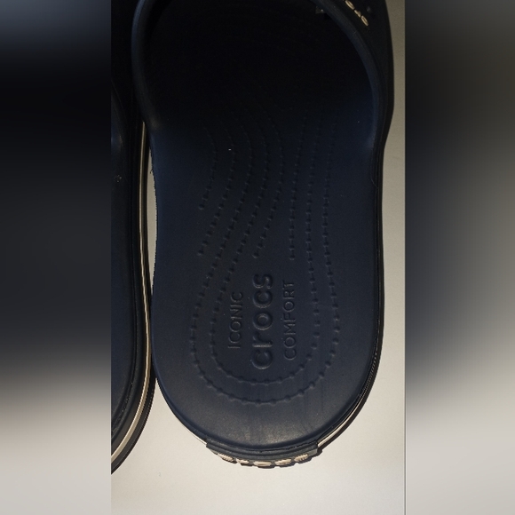 Crocs Contraband III Slide Sandals Navy Blue Men's 7 Womans 9 - Picture 4 of 7